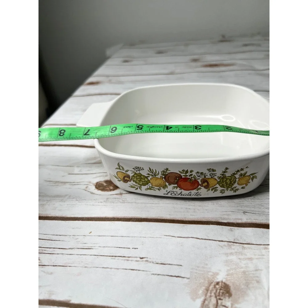 Corning Ware Casserole Set White Spice O Life L'Echalote 1Qt & 2.75 Cup